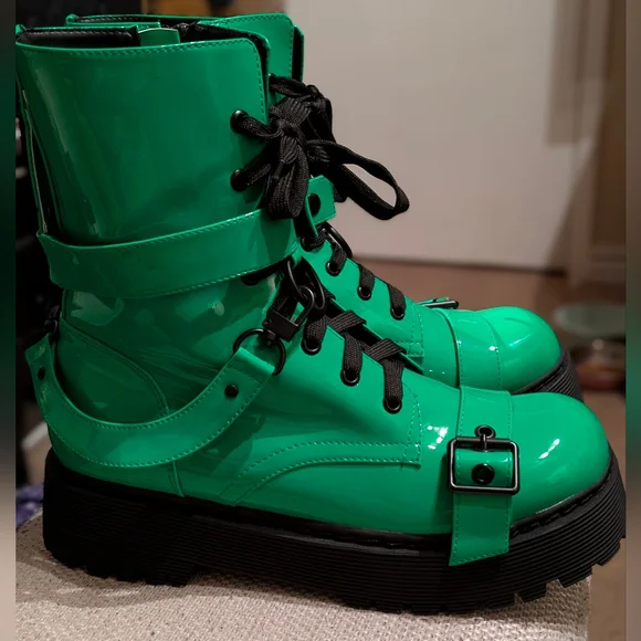 Current Mood Atomic Slime Combat Boots size 11 - Picture 7 of 14